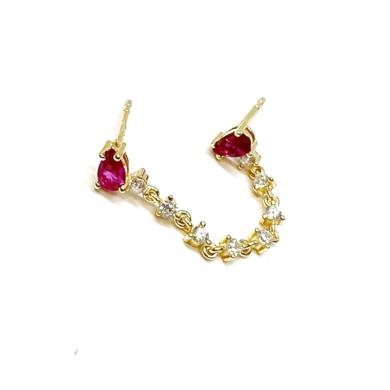 Double Stone Double Earrings