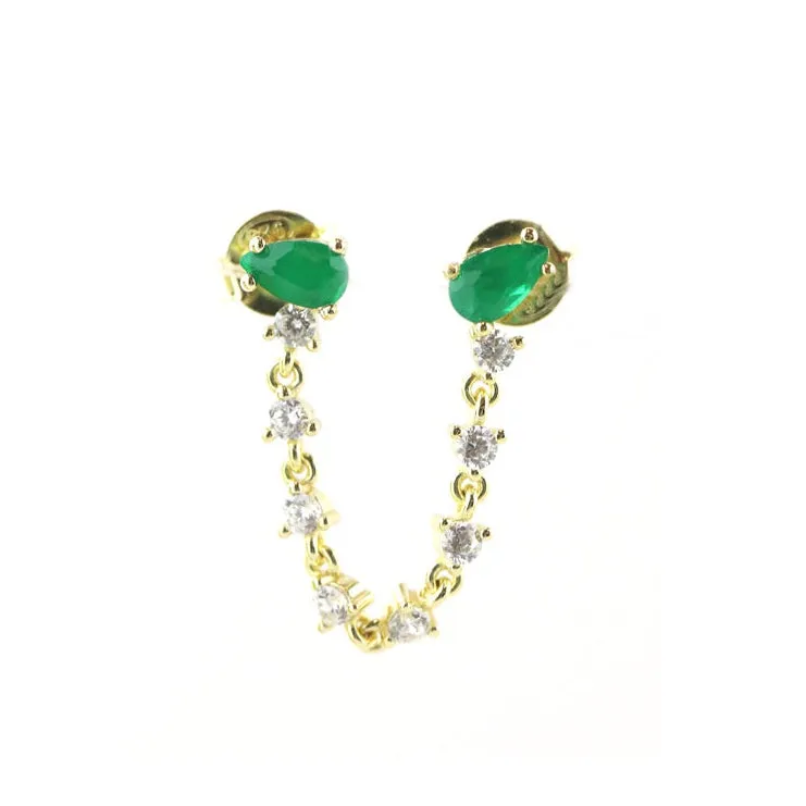Double Stone Double Earrings