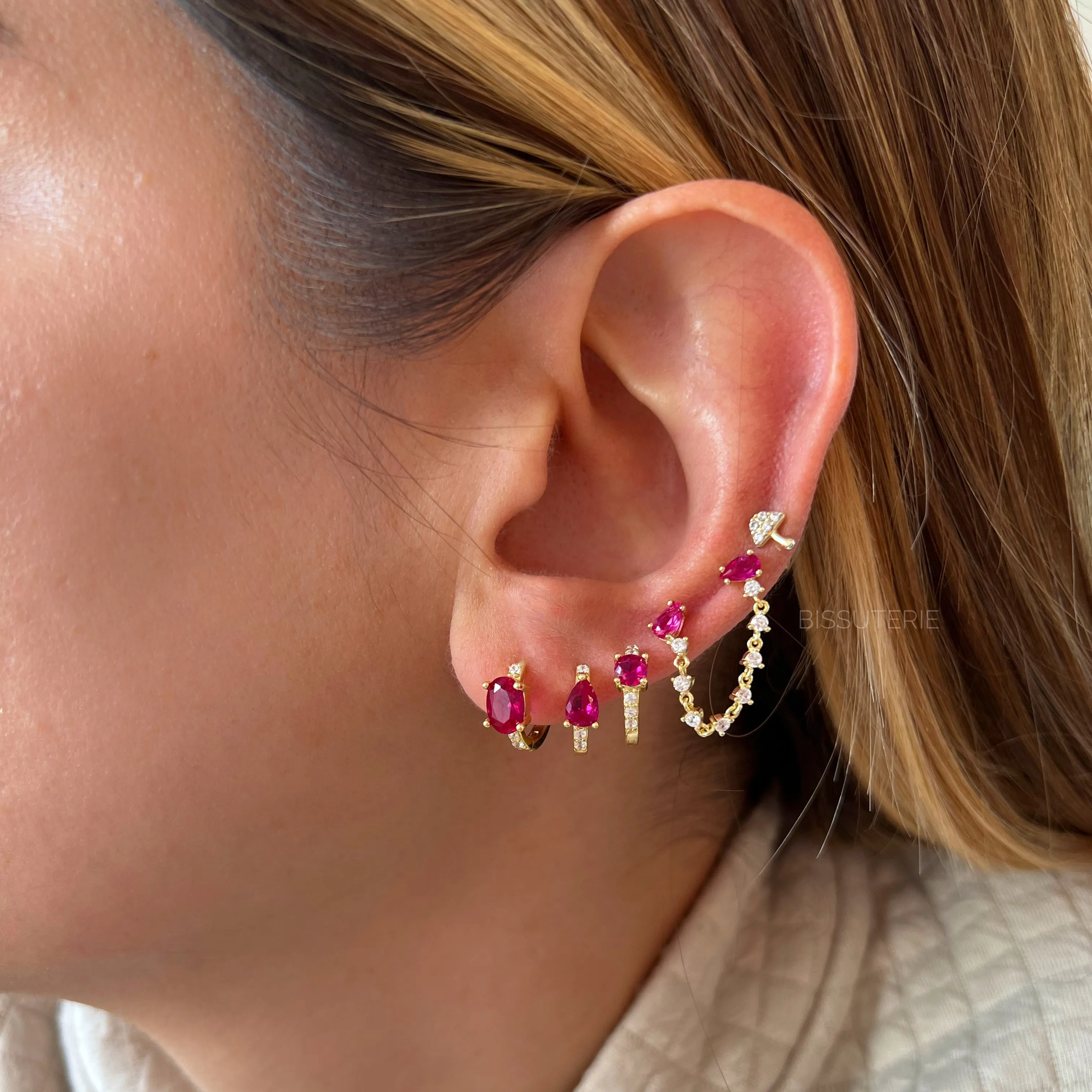 Double Stone Double Earrings