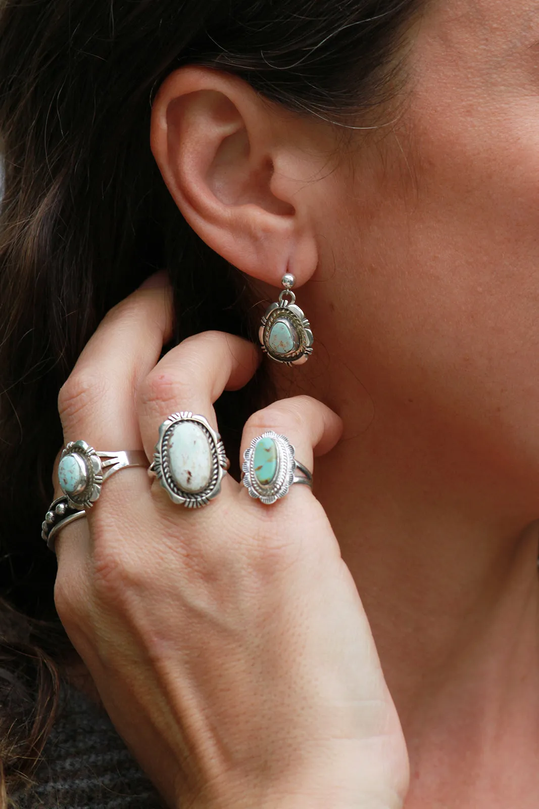 Dry Creek White Turquoise Ring (Size 6)