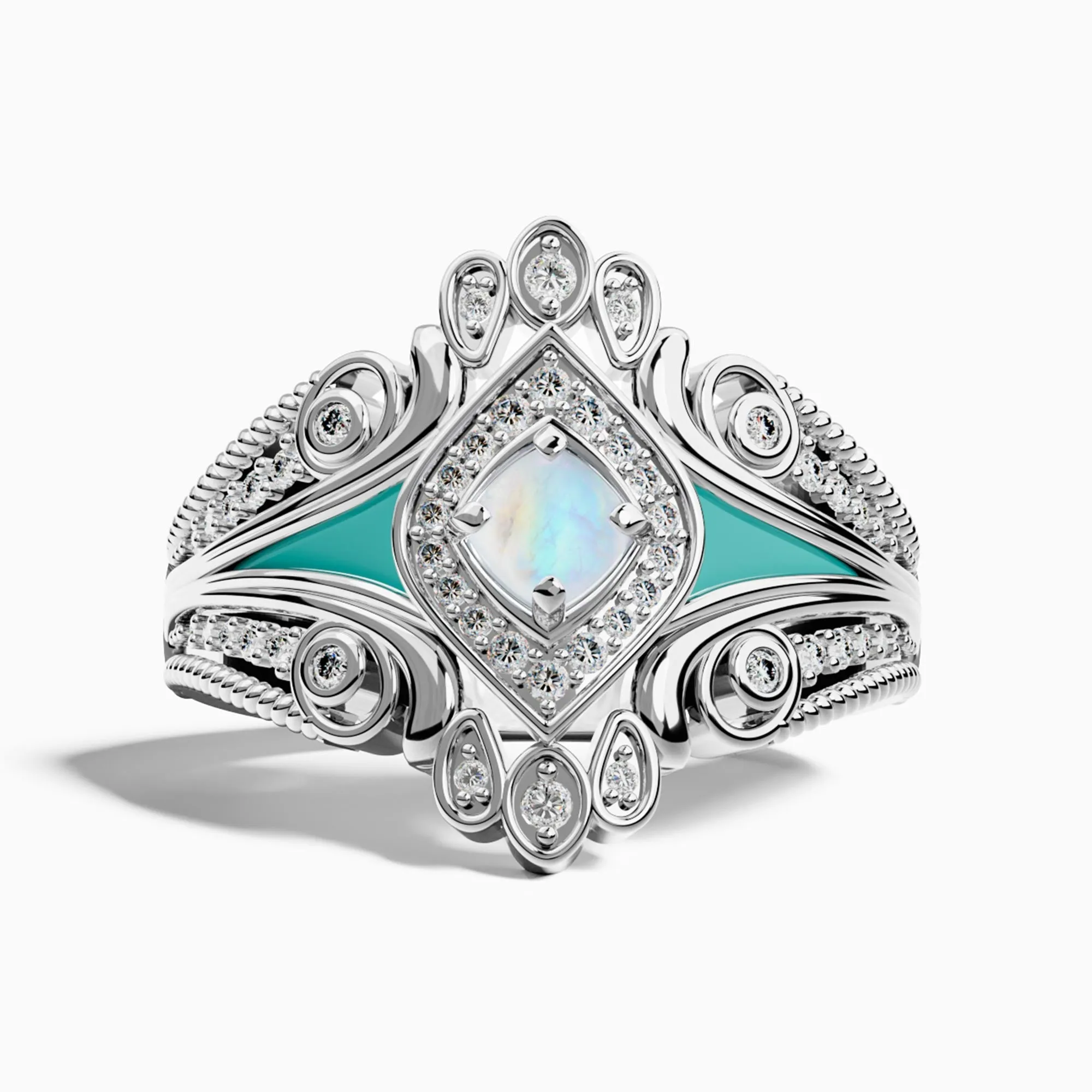 Eagle's Feather Ring - Moonstone