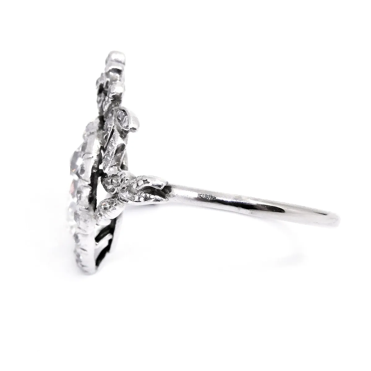 Early 20th Century 2.30ct Pear Cut Diamond Cluster Ring | Pre-Loved | Platinum
