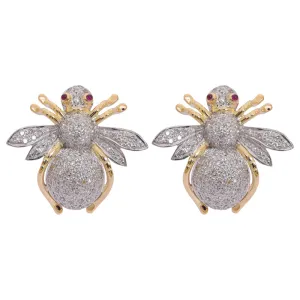 Earrings- Ruby and Diamond  (40FM)