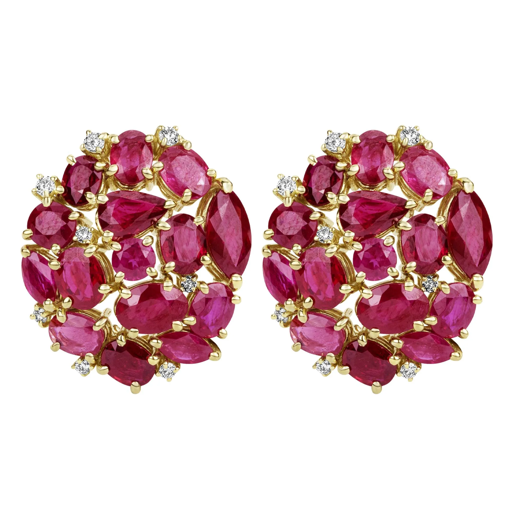 Earrings - Ruby And Diamond