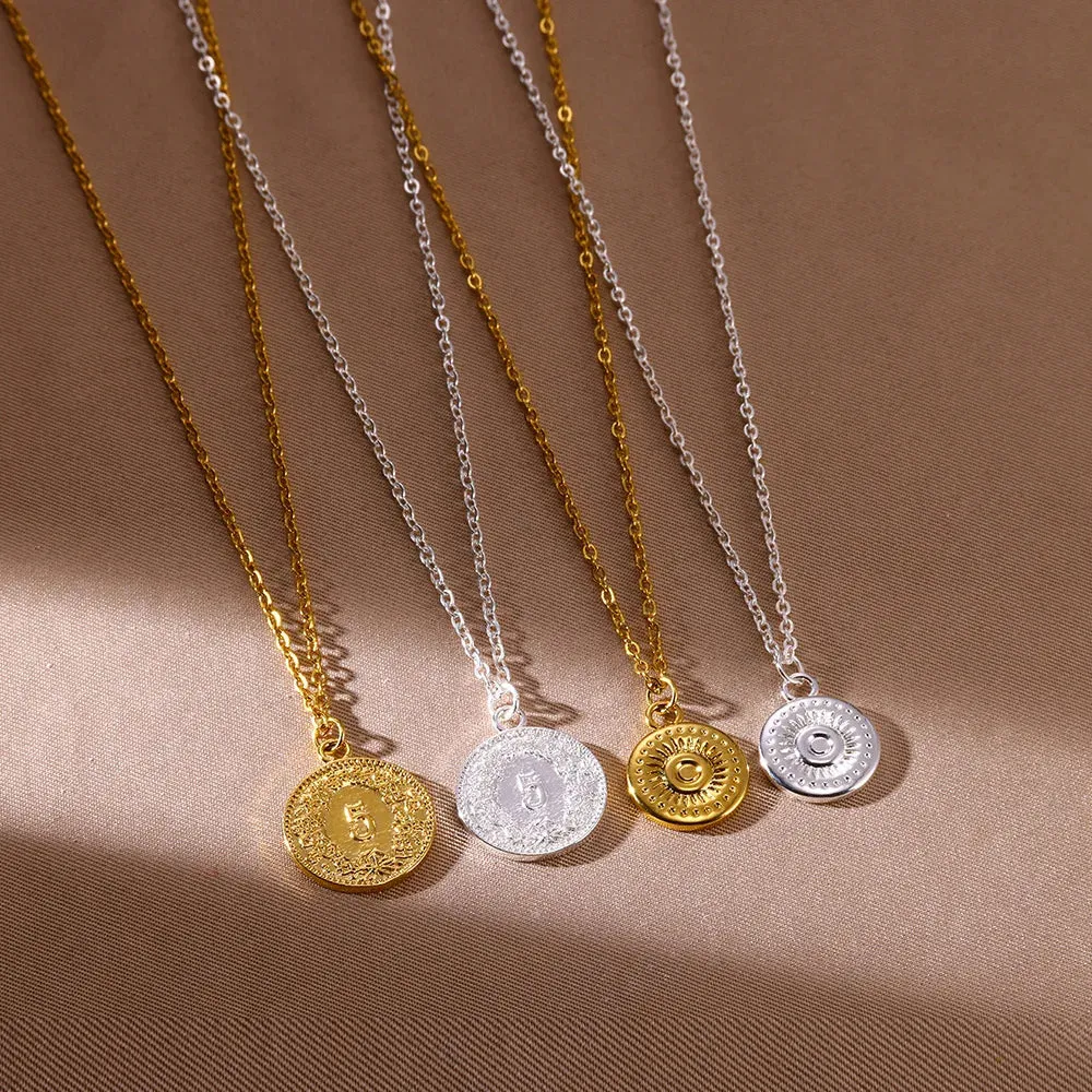 Elegant Coin Pendant Necklace