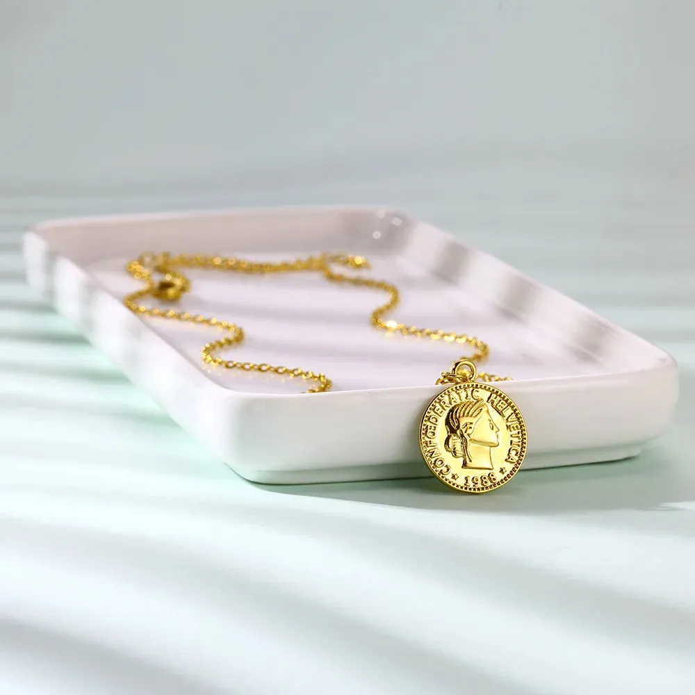 Elegant Coin Pendant Necklace