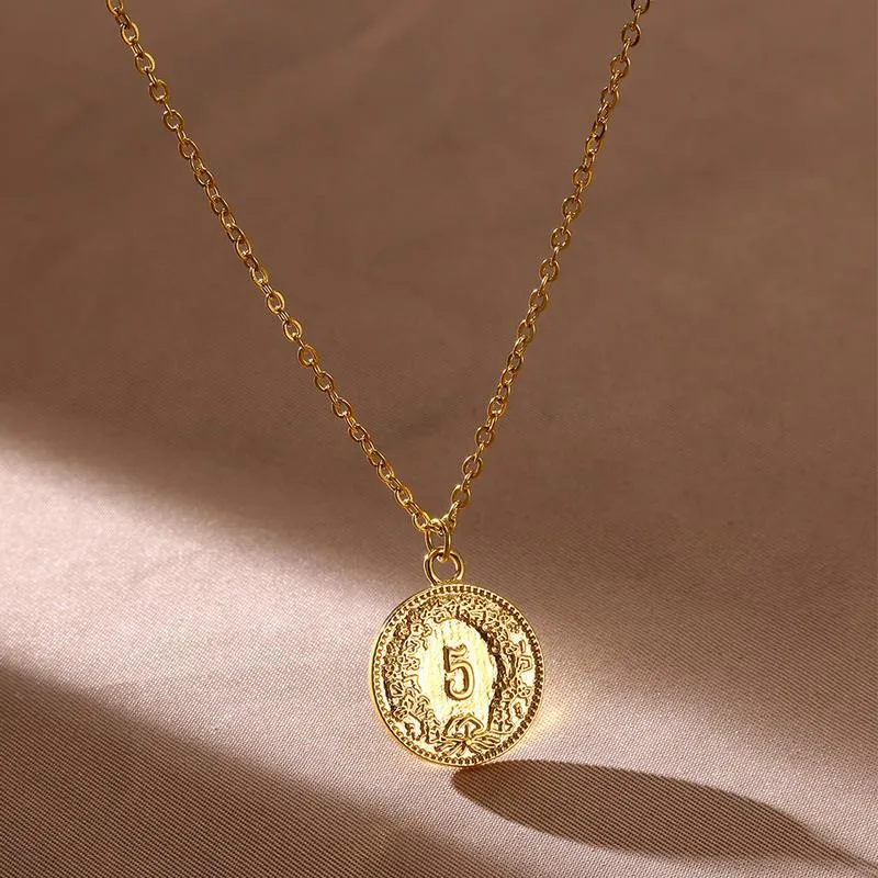 Elegant Coin Pendant Necklace