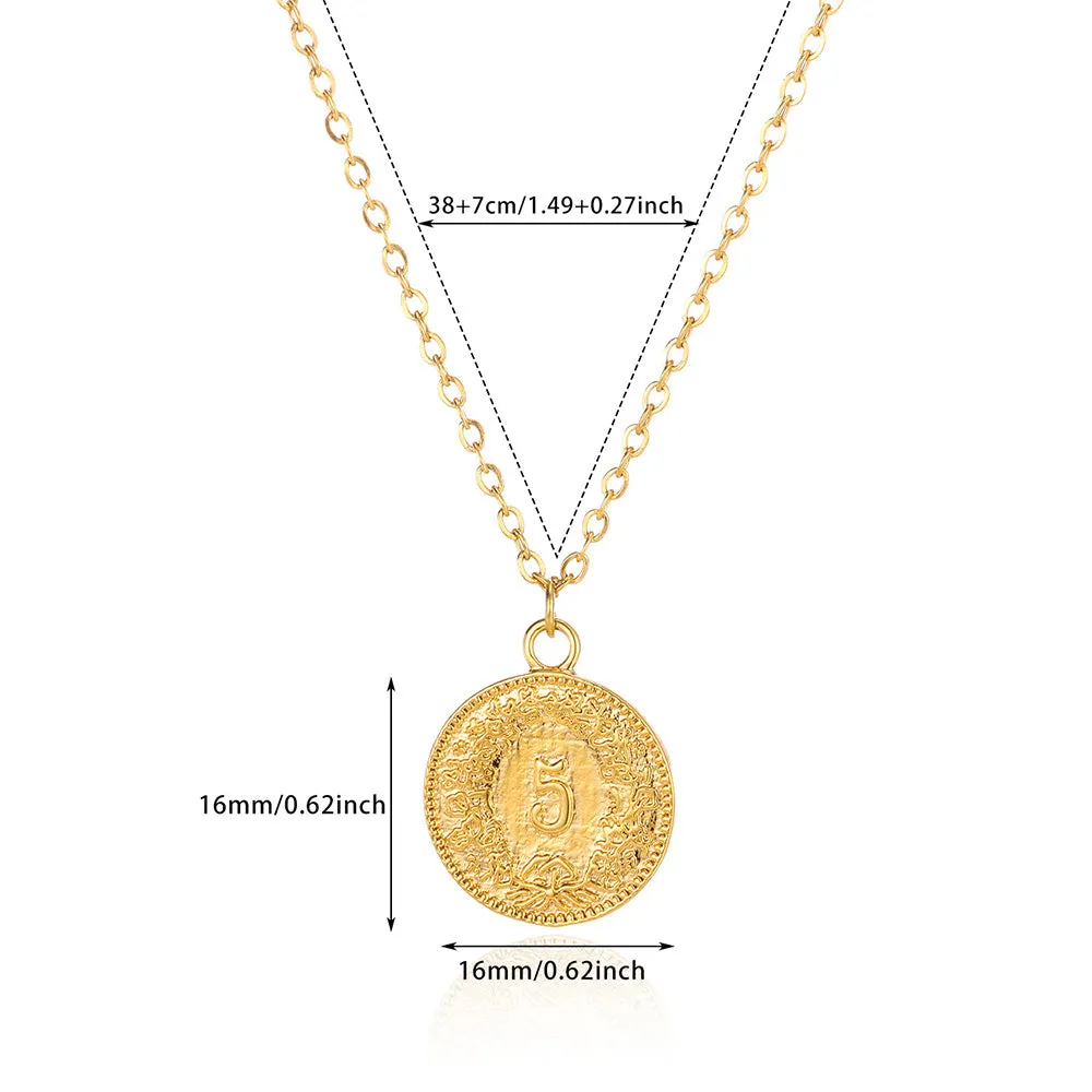 Elegant Coin Pendant Necklace