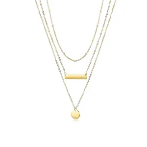 Elegant Gold Triple Layer Necklace for Women