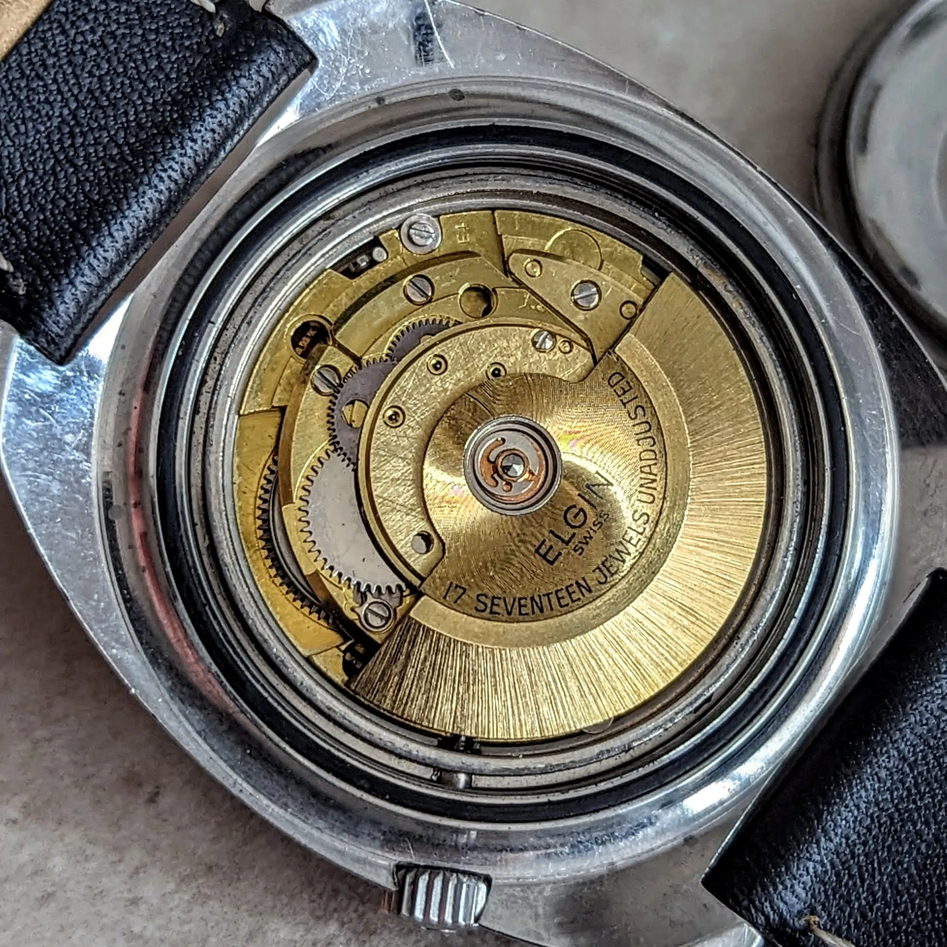 ELGIN Diver Automatic Wristwatch Day/Date Ref. WH103 Cal. FHF 909 Swiss Made Watch
