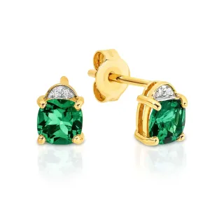 Emerald & Diamond Earrings