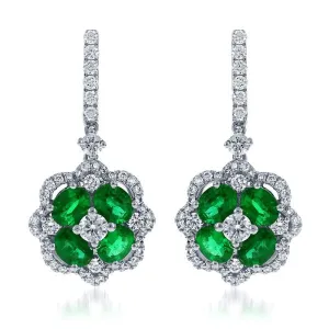 Emerald and Diamond Earrings