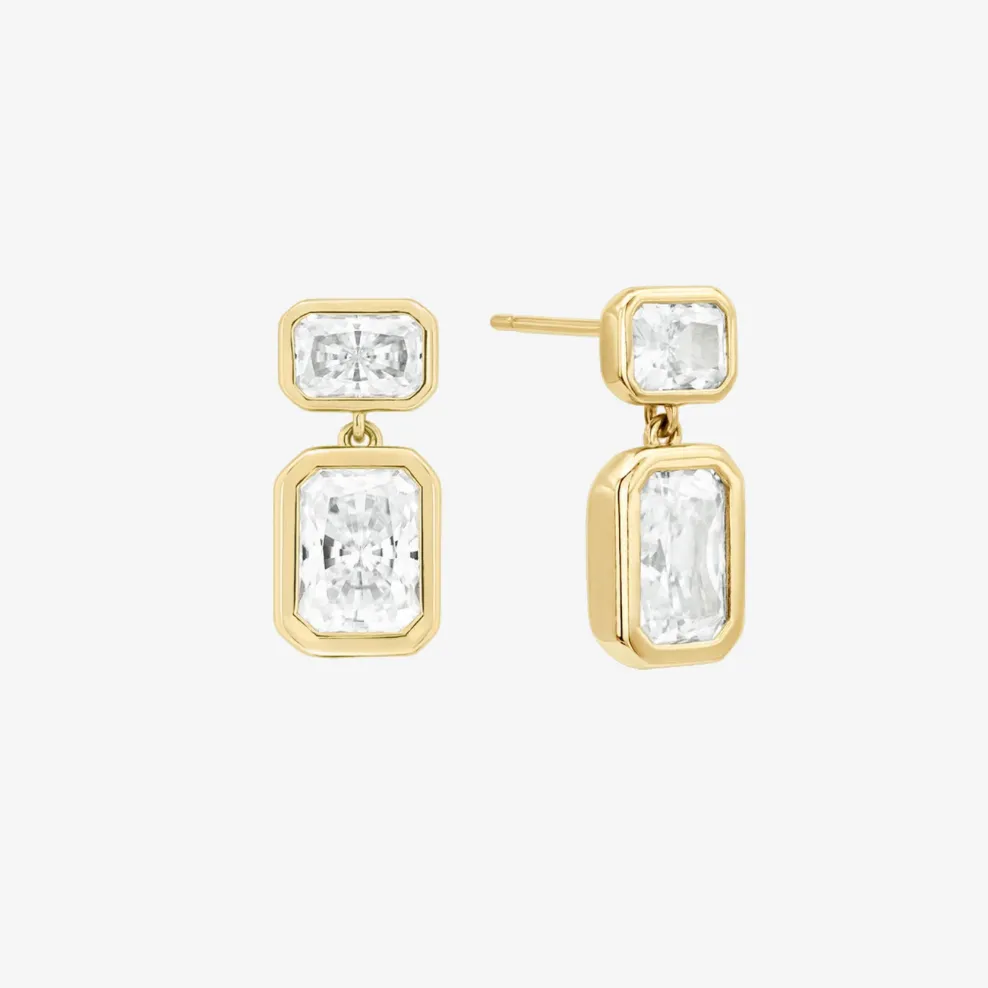 EMERALD BAGUETTE EARRINGS