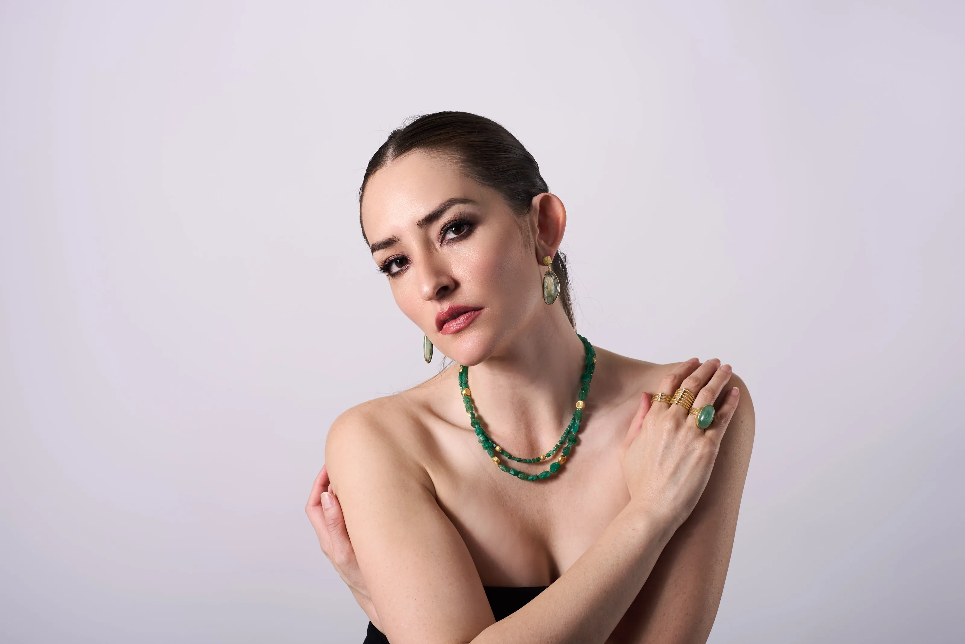 Emerald Crystal Bead Necklace