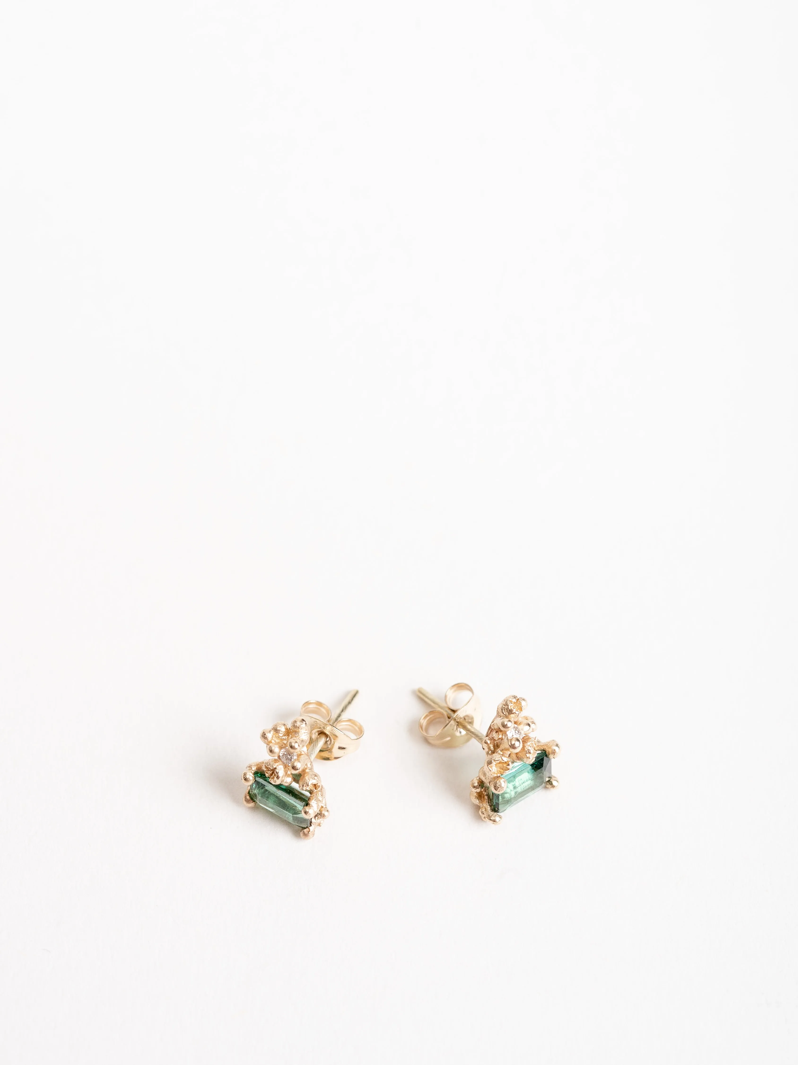 emerald cut tourmaline earrings