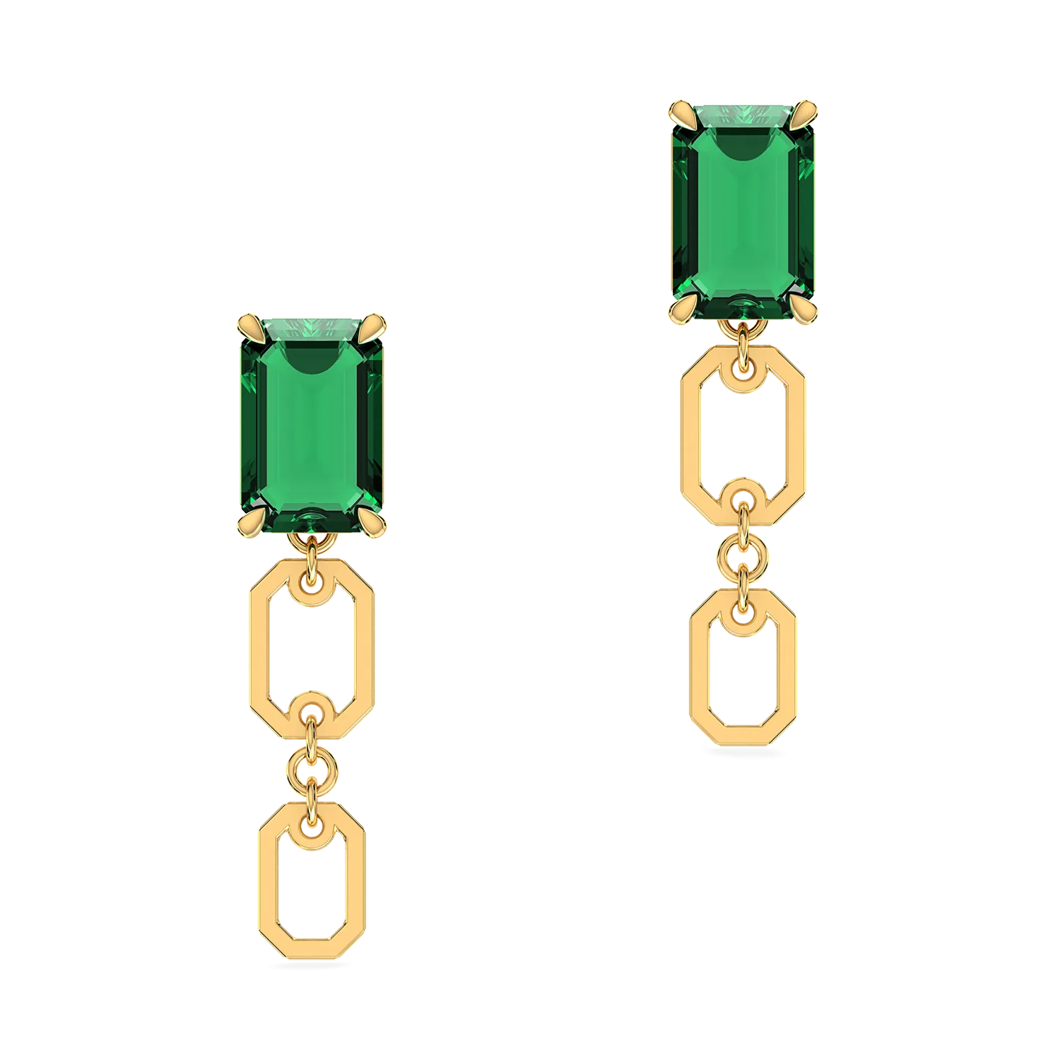 Emerald Drop Gold Link in 18k