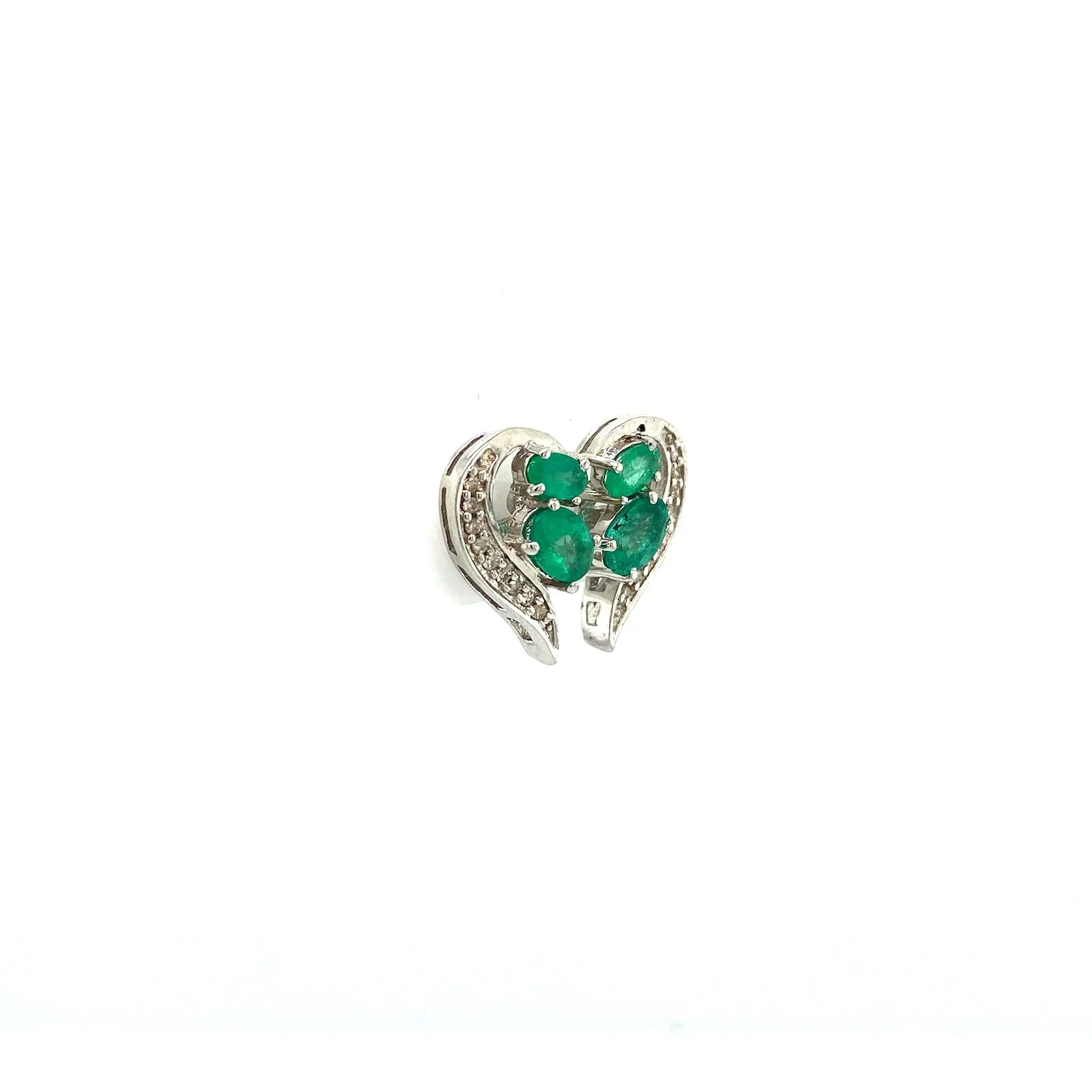 Emerald Earring in .925 Sterling Silver - KST 52401