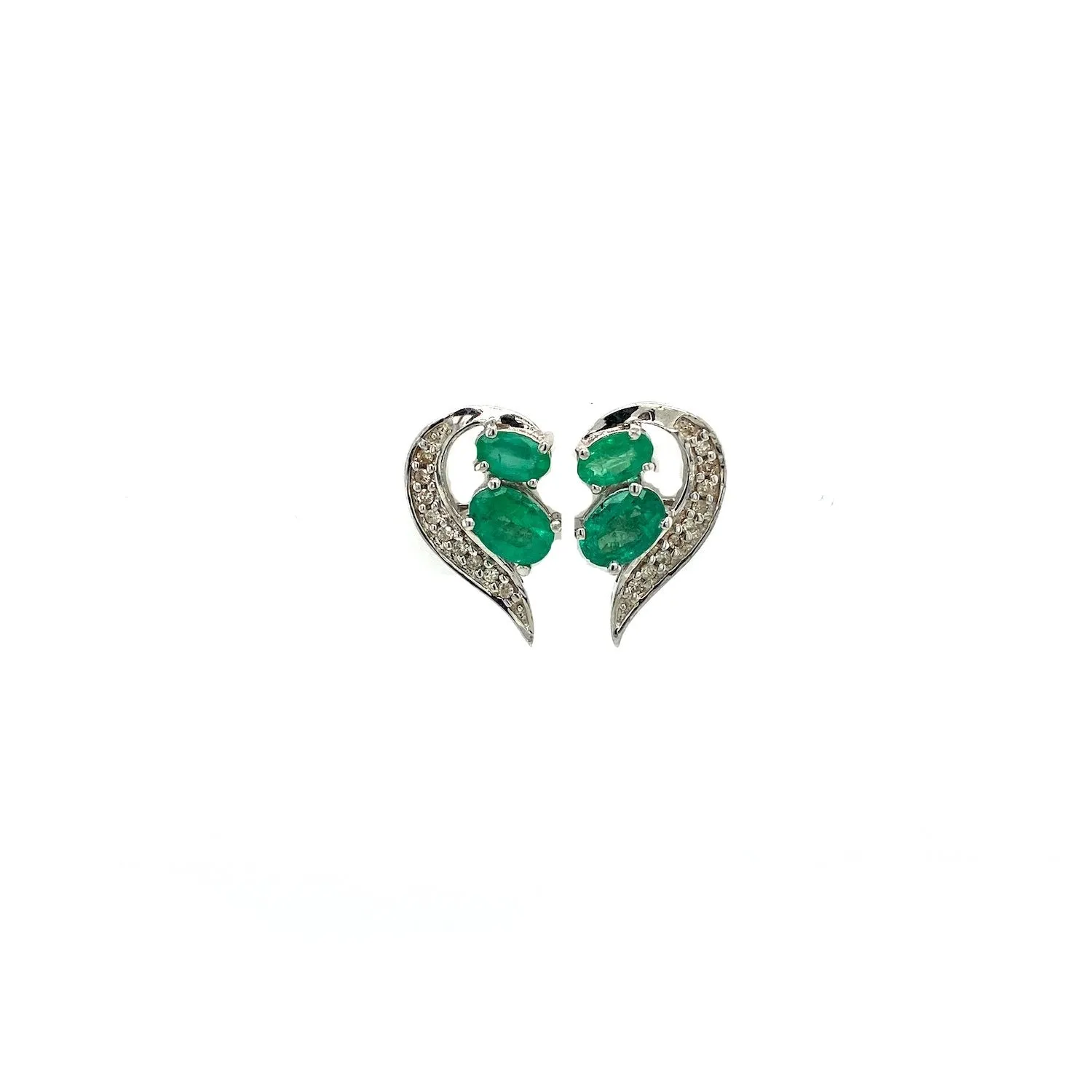 Emerald Earring in .925 Sterling Silver - KST 52401