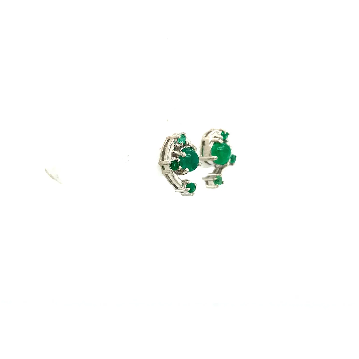 Emerald Earring in .925 Sterling Silver - KST 53244