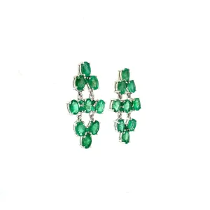 Emerald Earring in .925 Sterling Silver - KST 54822
