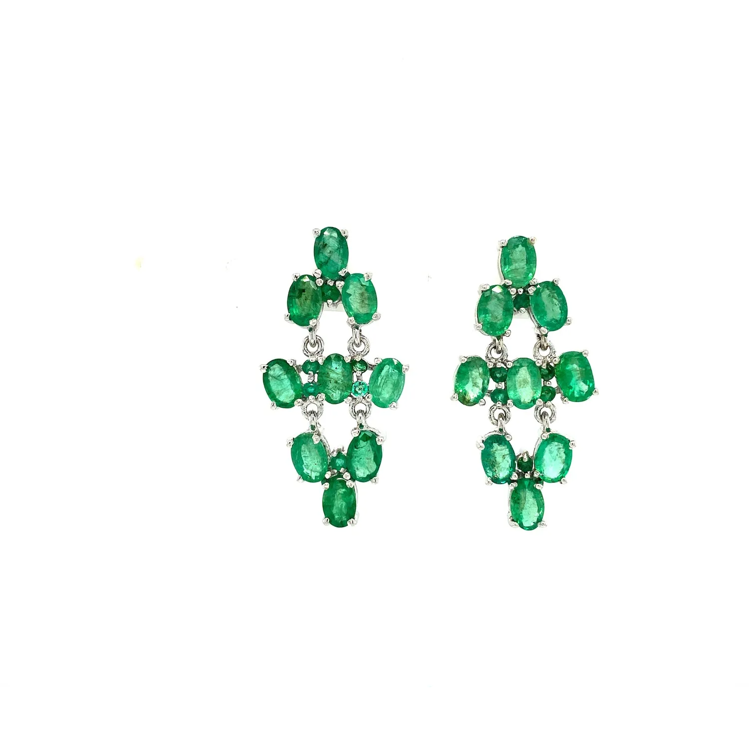 Emerald Earring in .925 Sterling Silver - KST 54822