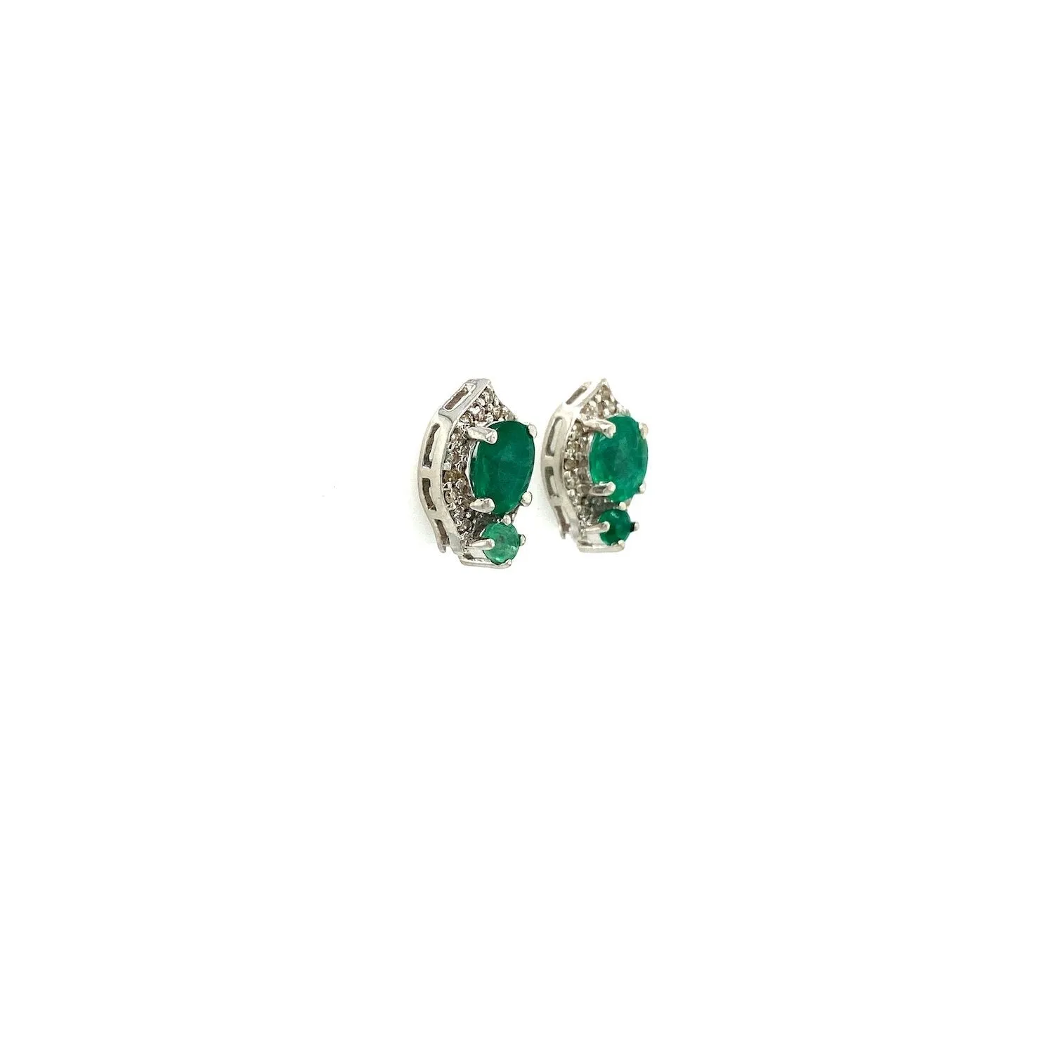 Emerald Earring in .925 Sterling Silver - KST 55057