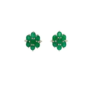 Emerald Earring in .925 Sterling Silver - KST 56456