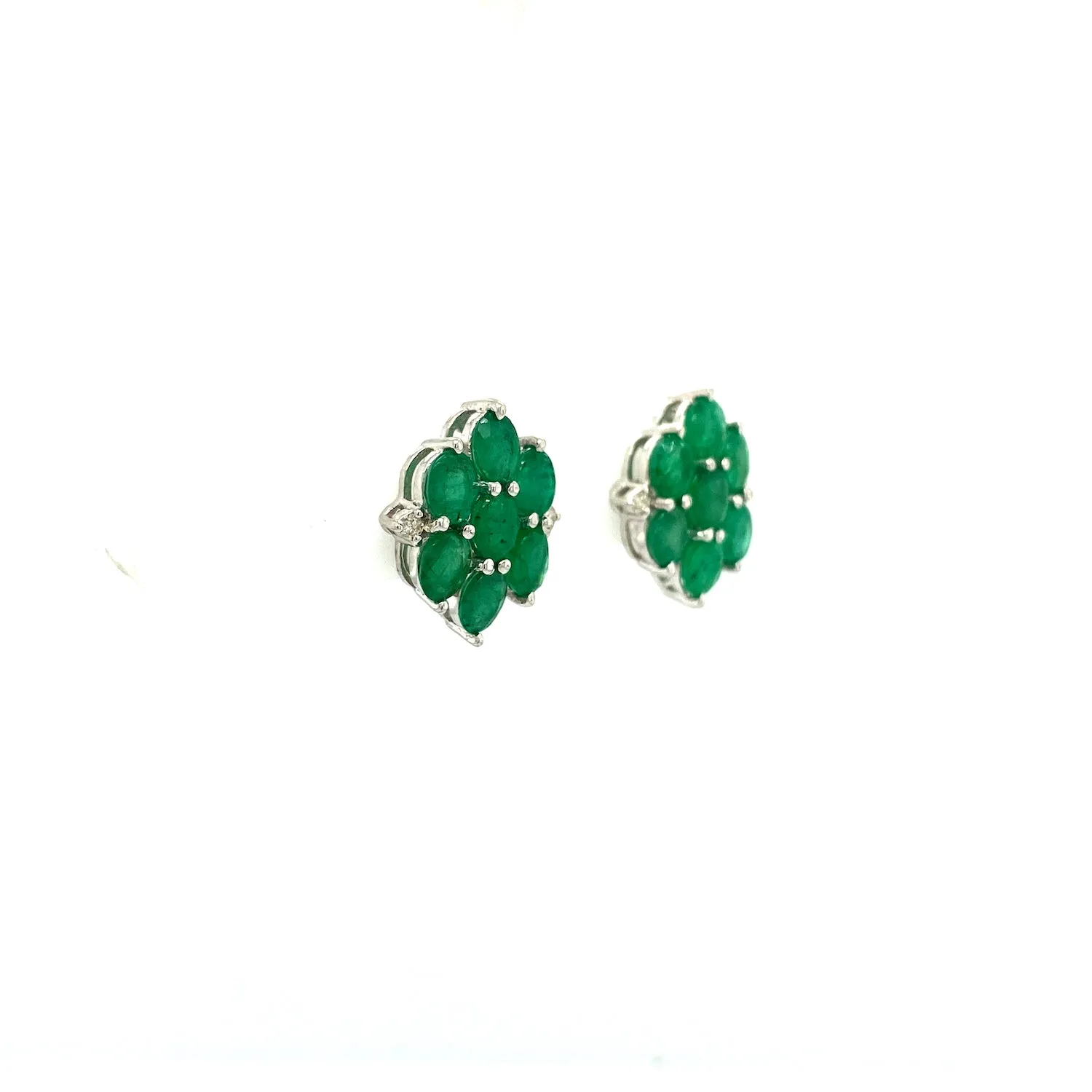 Emerald Earring in .925 Sterling Silver - KST 56456