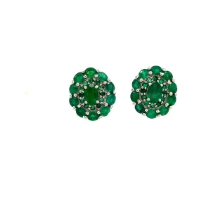 Emerald Earring in .925 Sterling Silver - KST 56995