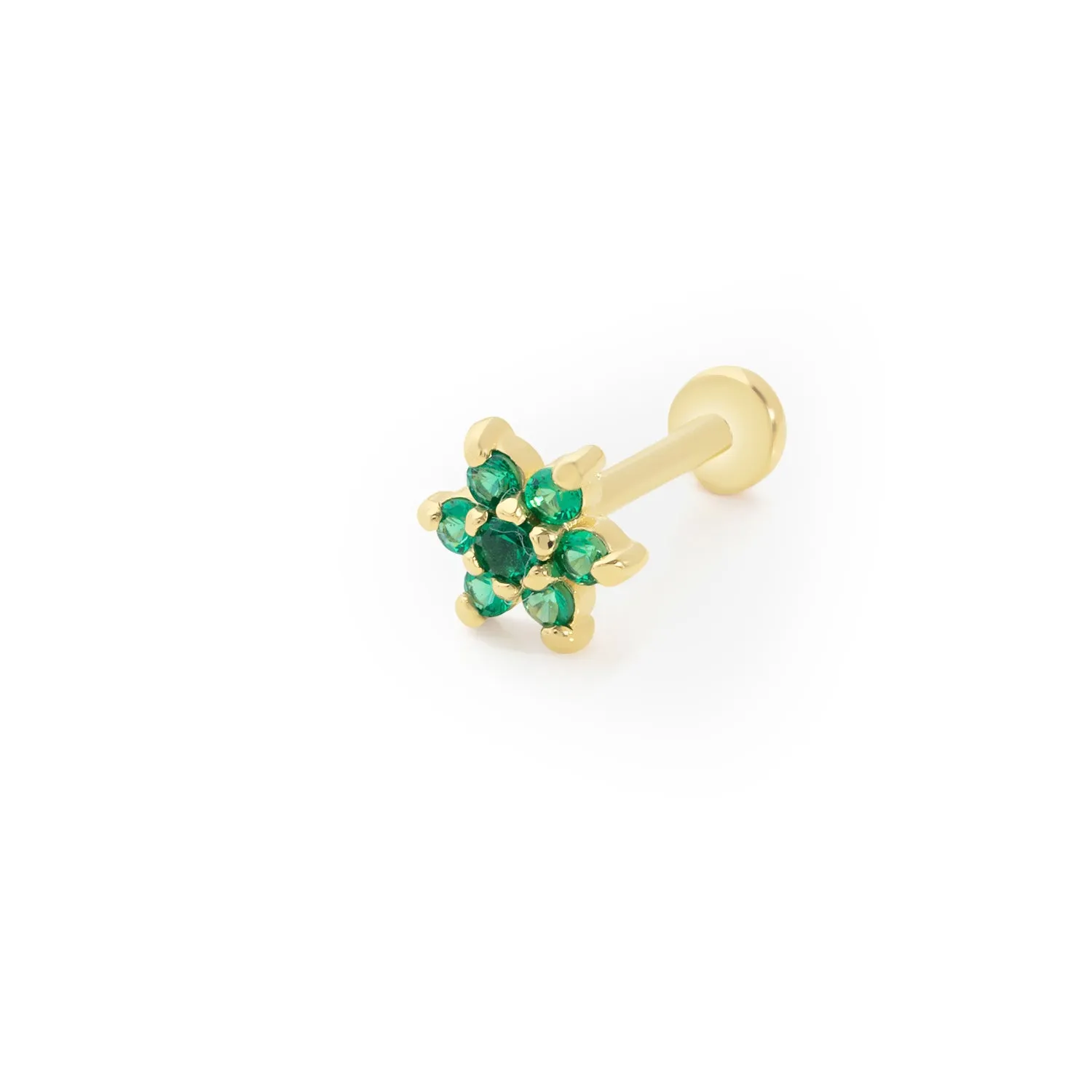 EMERALD FLOWER PIERCING
