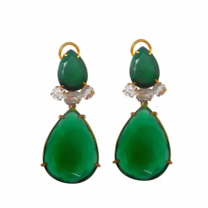 Emerald Green Onyx Earrings