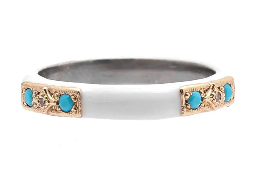 Enamel Stack Band Ring