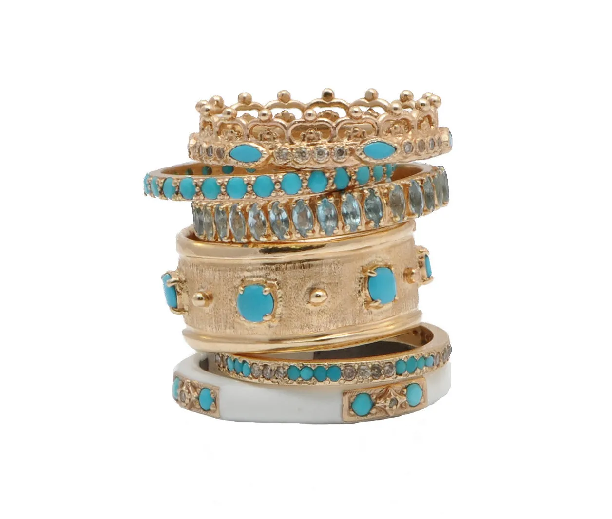 Enamel Stack Band Ring
