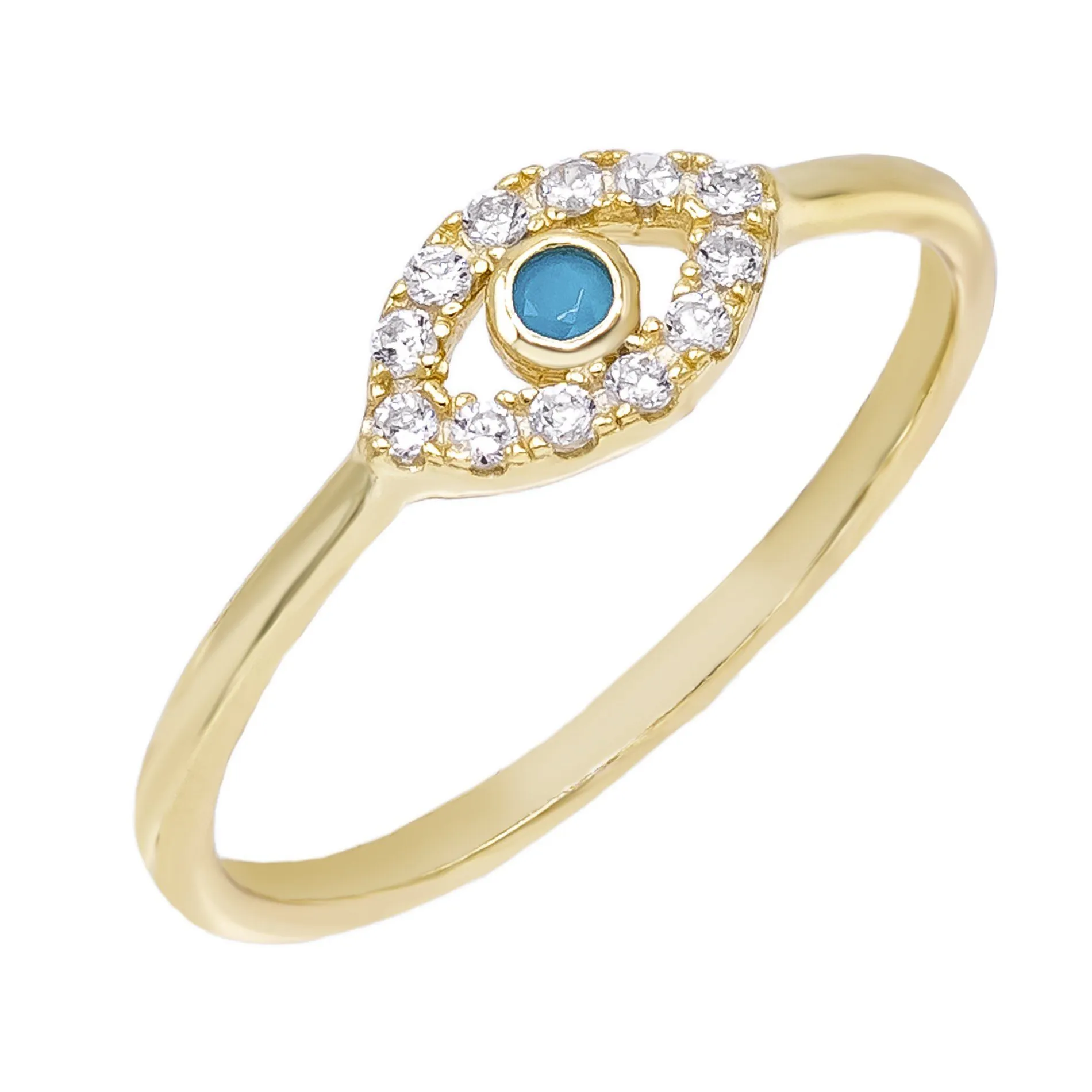 Encrusted Evil Eye Ring