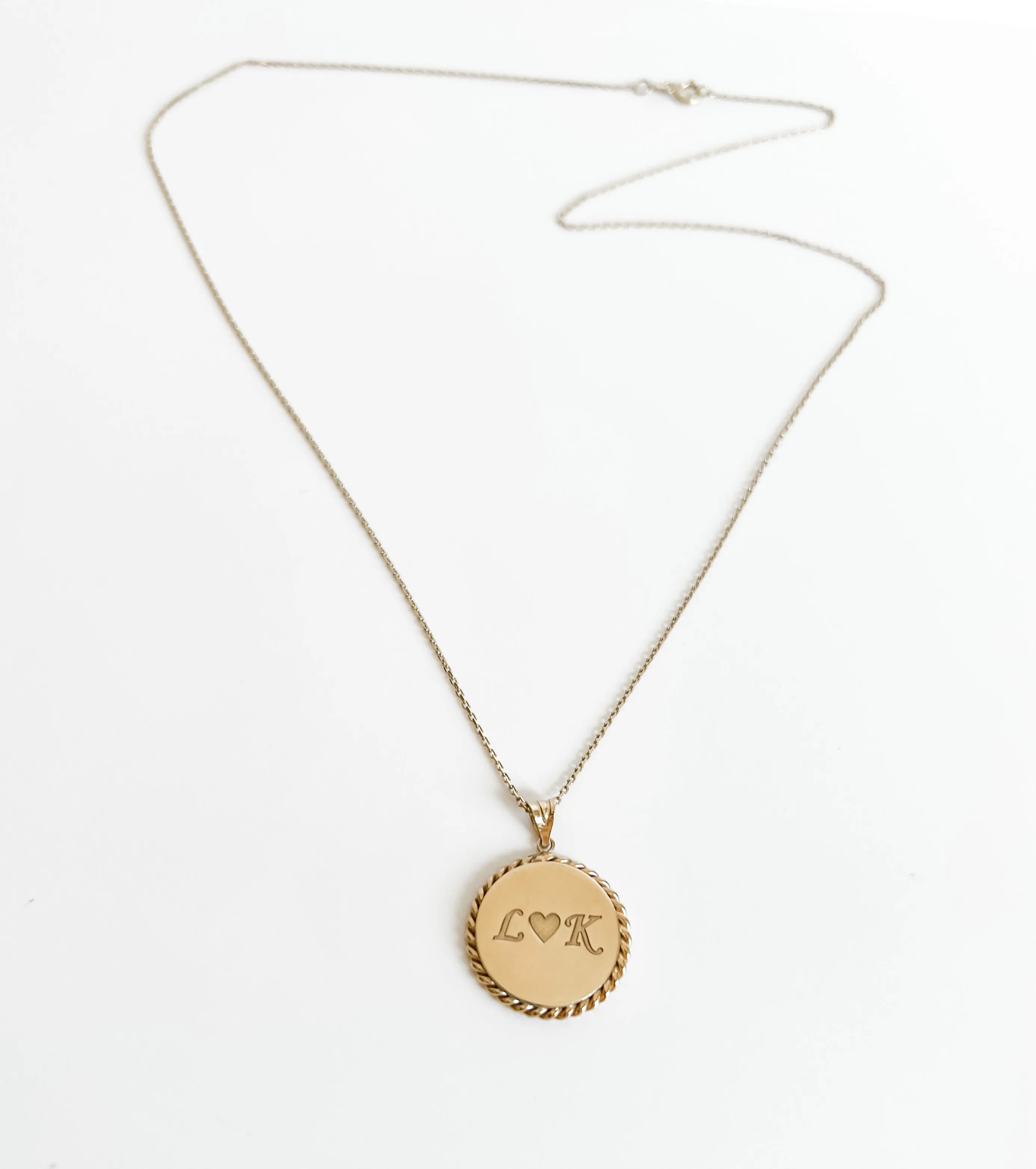 ENGRAVED COIN NECKLACE