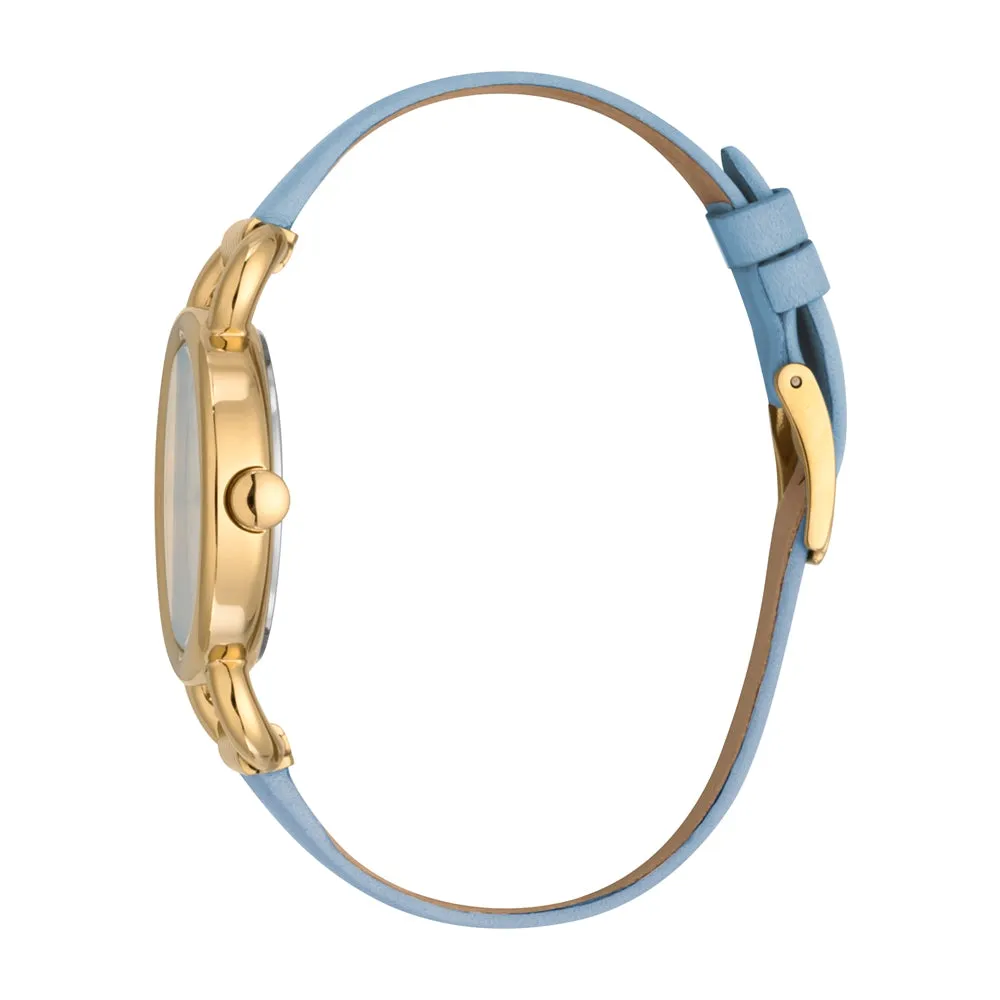 Esprit Ladies Watch Blue Leather Strap & White Dial