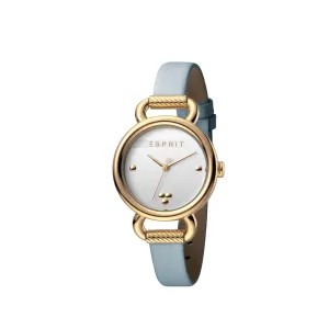 Esprit Ladies Watch Blue Leather Strap & White Dial