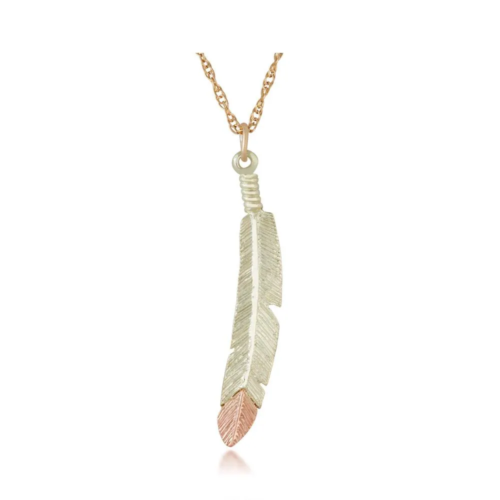 Feather - Black Hills Gold Pendant