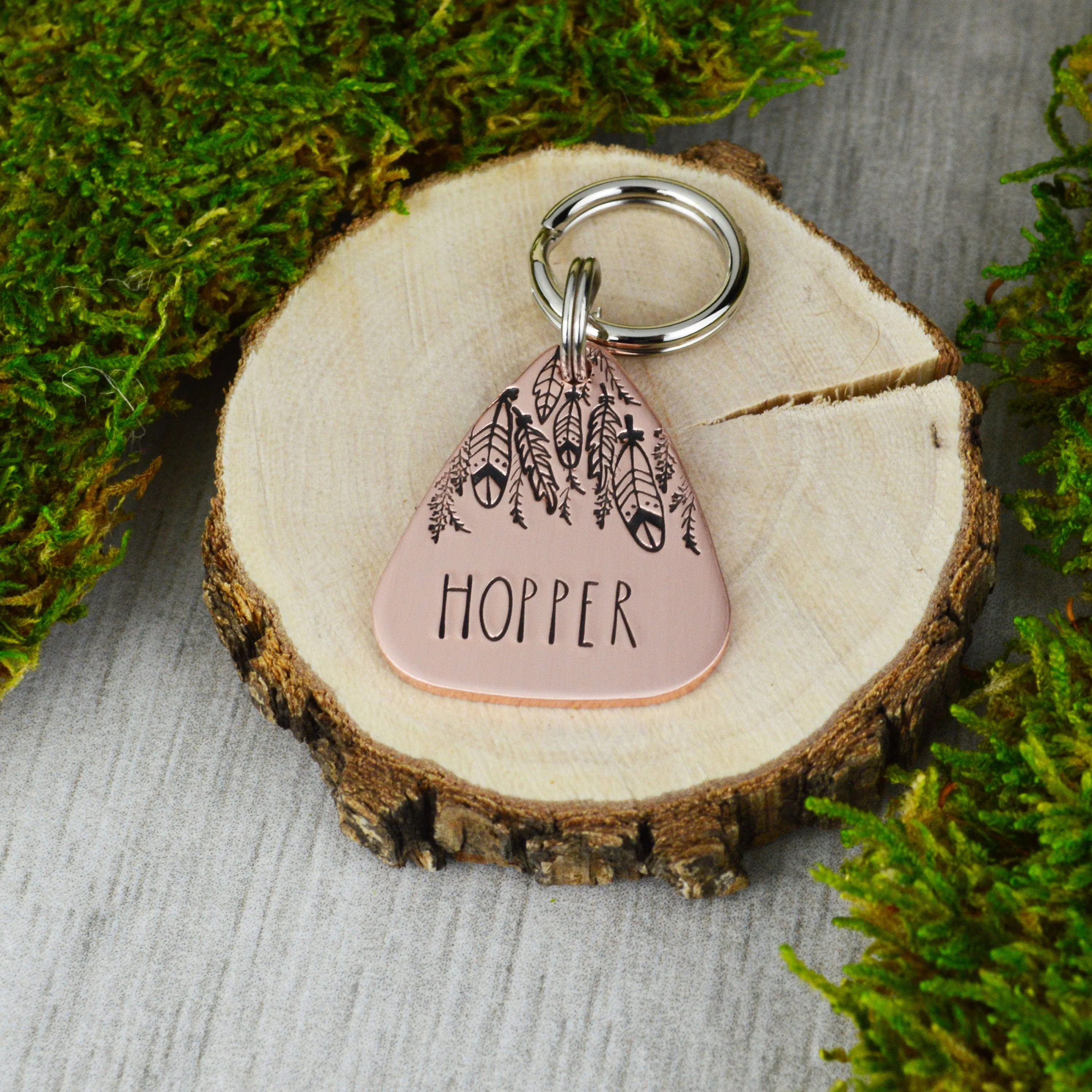 Feather Garland Pet ID Tag