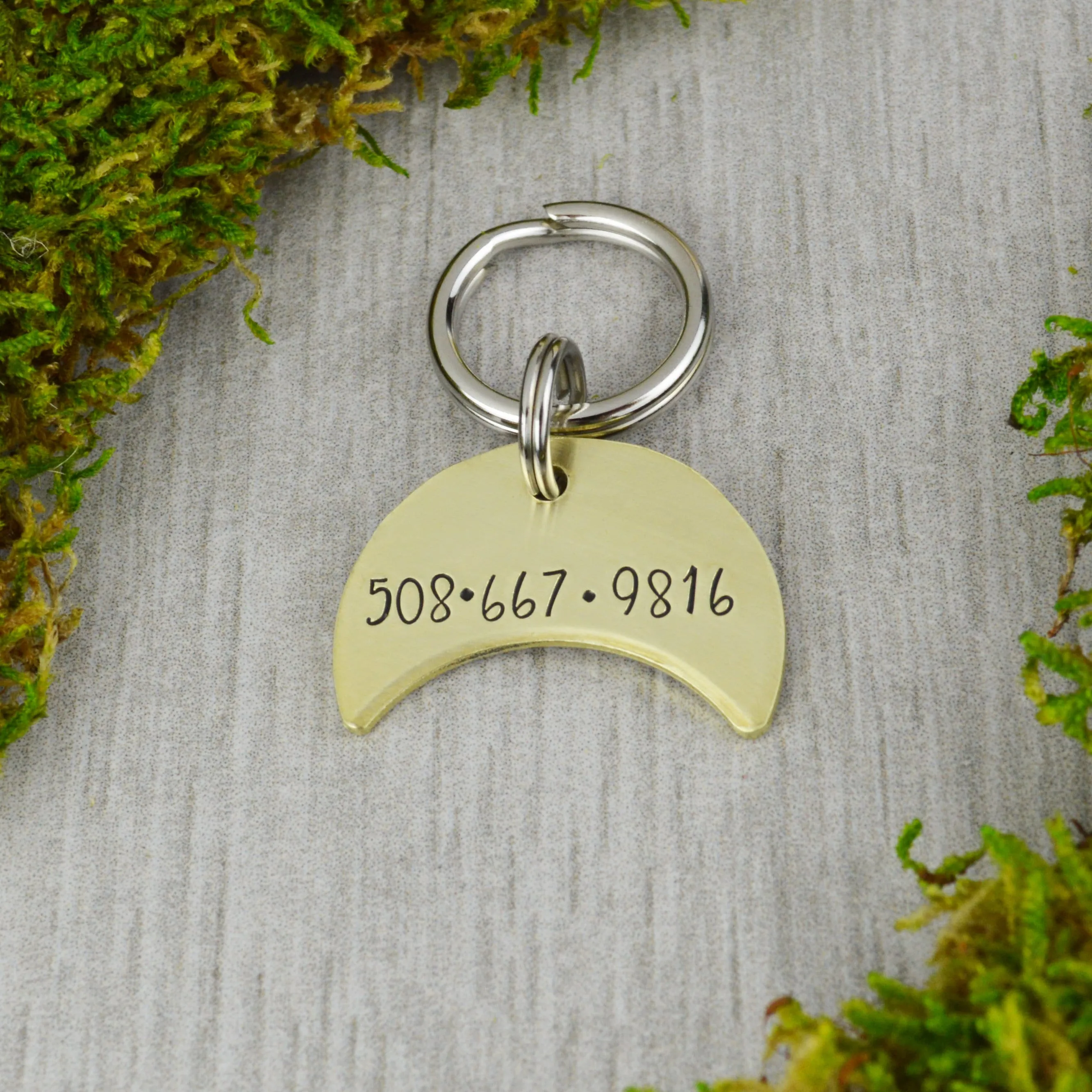 Feather Moon Pet ID Tag