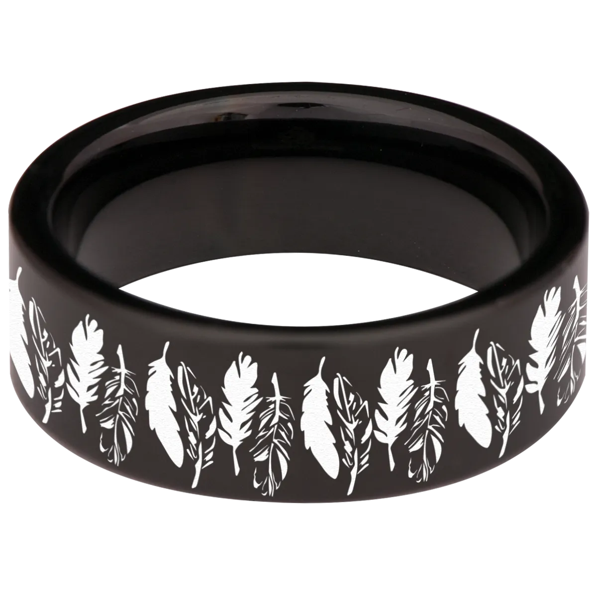 Feather Tungsten Carbide Ring