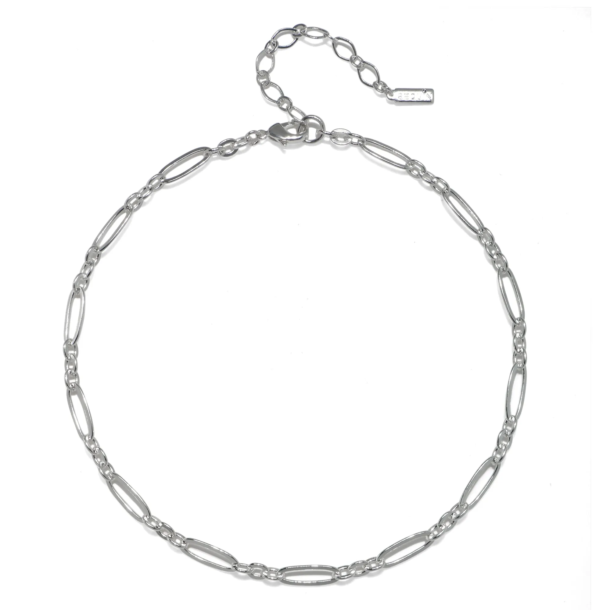 Figaro Link Necklace - Rhodium