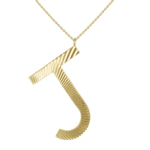 Fiona Oversized Initial Pendant Necklace