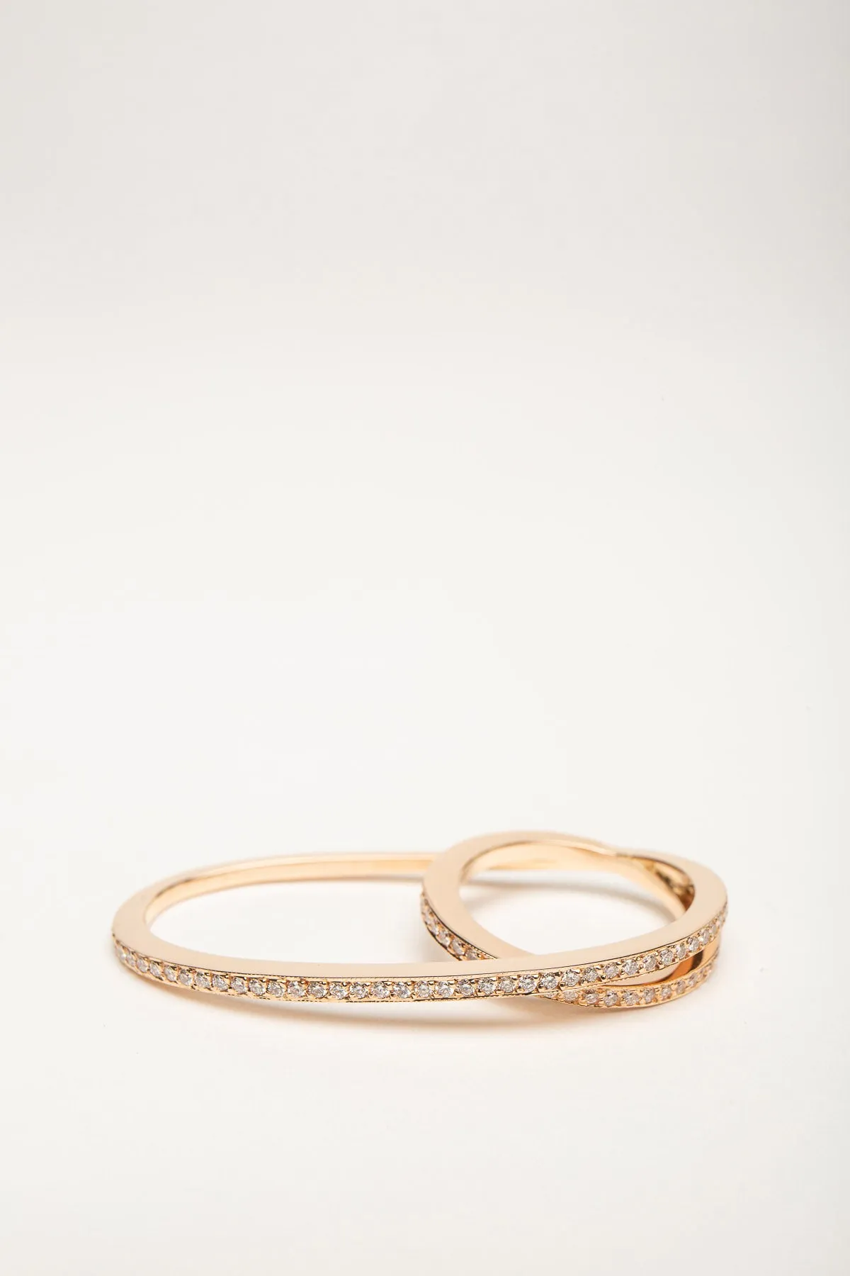 FIYA JEWELLERY | ROSE GOLD DIAMOND DOUBLE RING