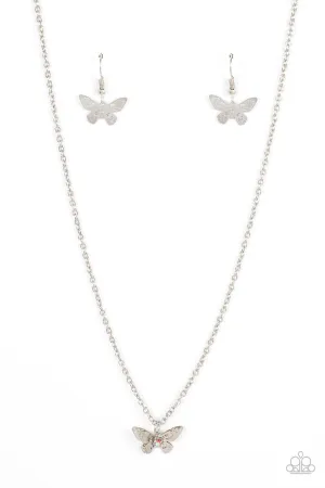 Flutter Love Pink Paparazzi Necklace