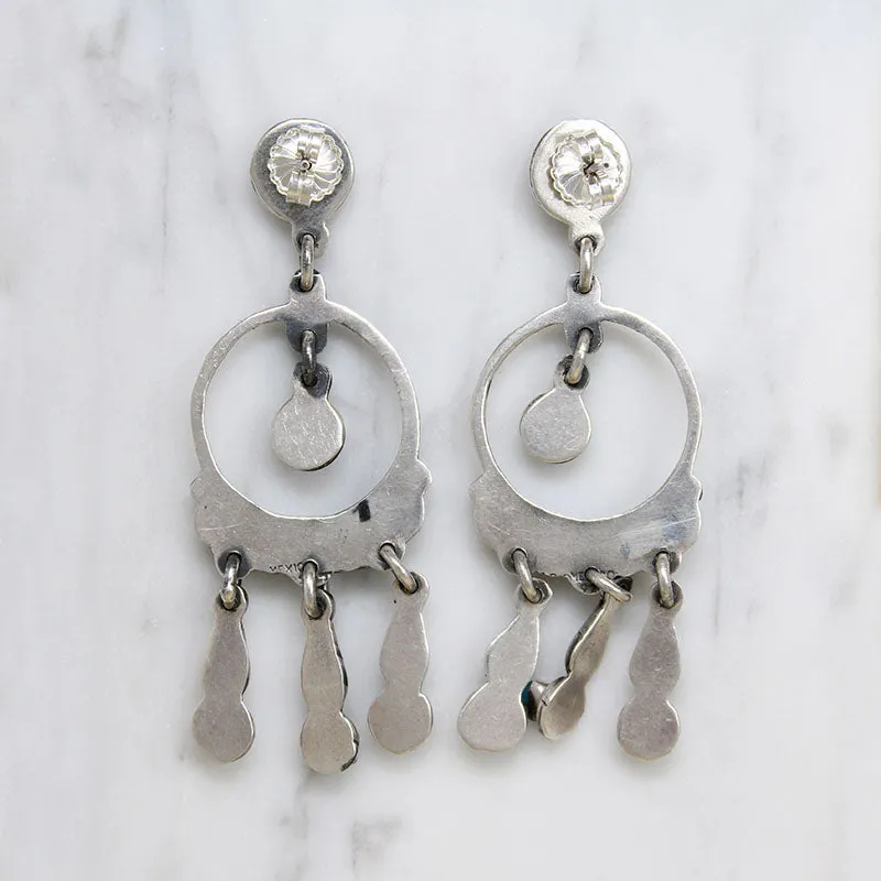 Gem-Studded Sterling Chandelier Earrings in Matl-Style