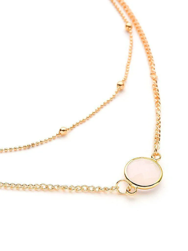 Glass Ball Design Layered Necklace