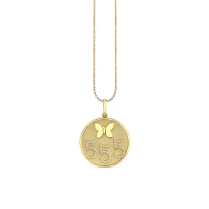 Gold & Diamond 555 Angel Number Charm