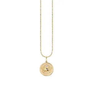 Gold & Diamond Cancer Zodiac Medallion