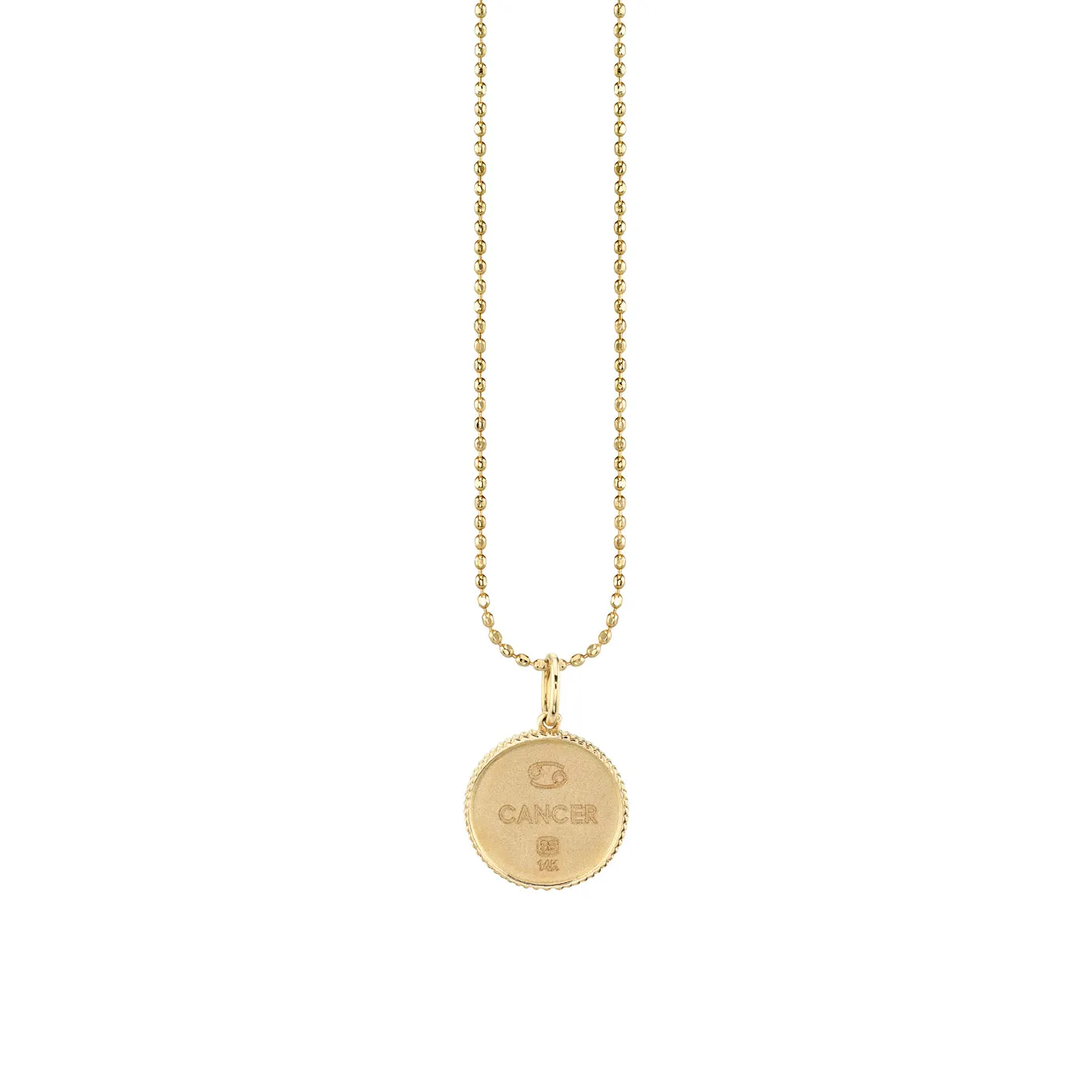 Gold & Diamond Cancer Zodiac Medallion